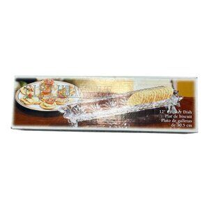 Elegant Vintage Crystal Cracker Tray – 12" Serving Dish by Fifth Avenue LTD